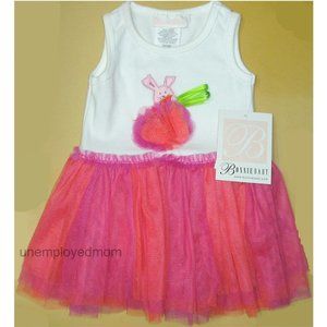Baby Girls Easter Dress Tulle Bodysuit Bunny Rabbit One Piece Romper